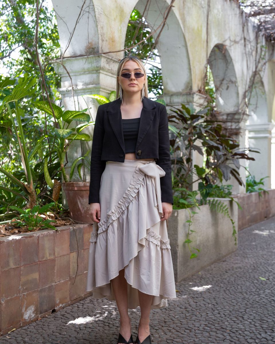Cotton Wrap Skirt, Short